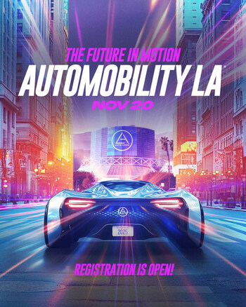 AutoMobility LA 2025 Main Stage at LA Auto Show featuring industry leaders and futuristic vehicles