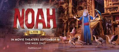 Scene from Sight & Sound’s NOAH—Live! 30th Anniversary theatrical release.