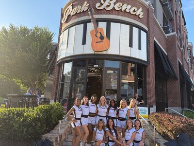 ParkBench Atlanta at The Battery celebrating 32 years with performers in front of the venue