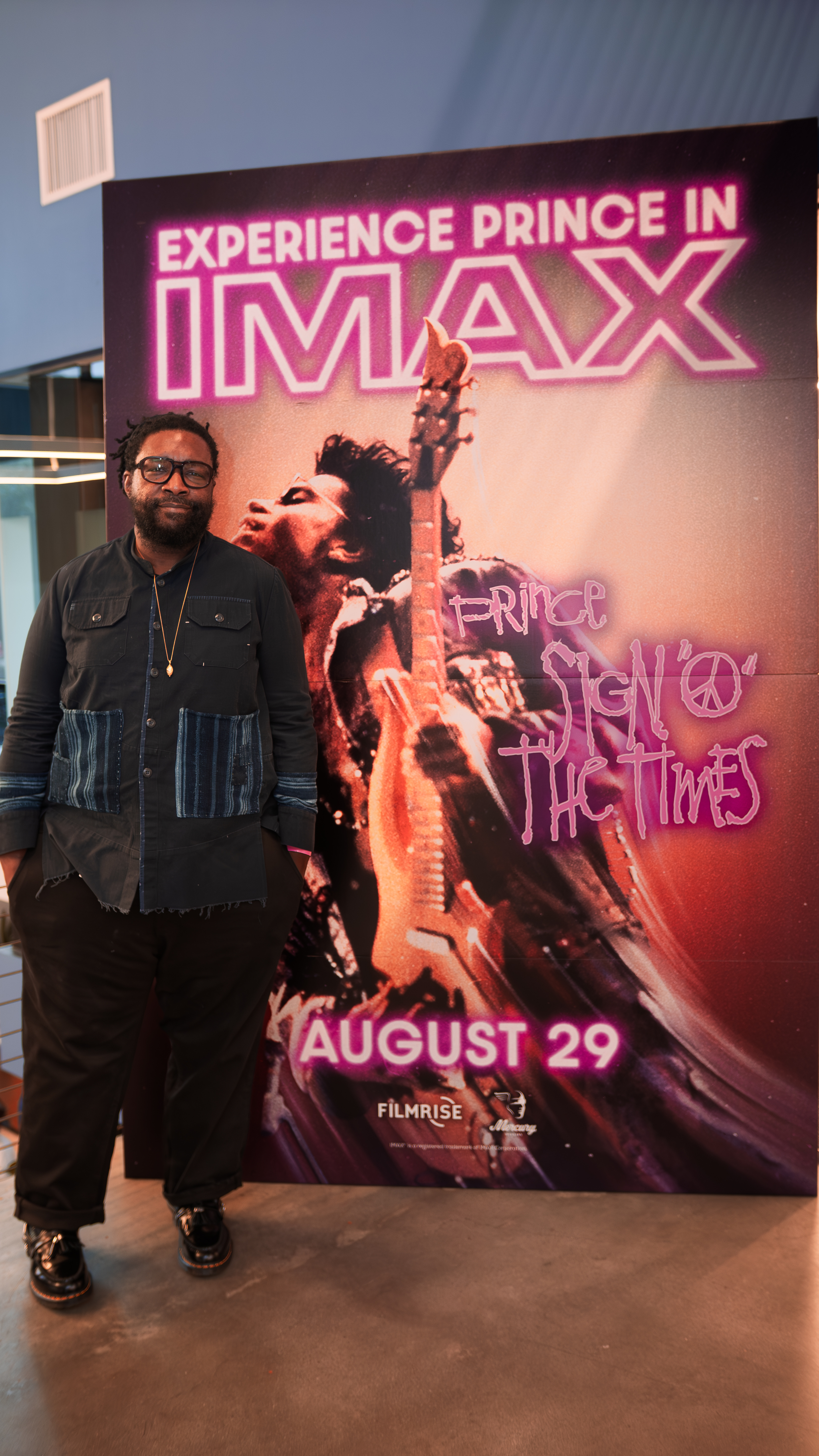 Ahmir “Questlove” Thompson at the IMAX Headquarters LA screening of Prince: Sign o’ the Times.