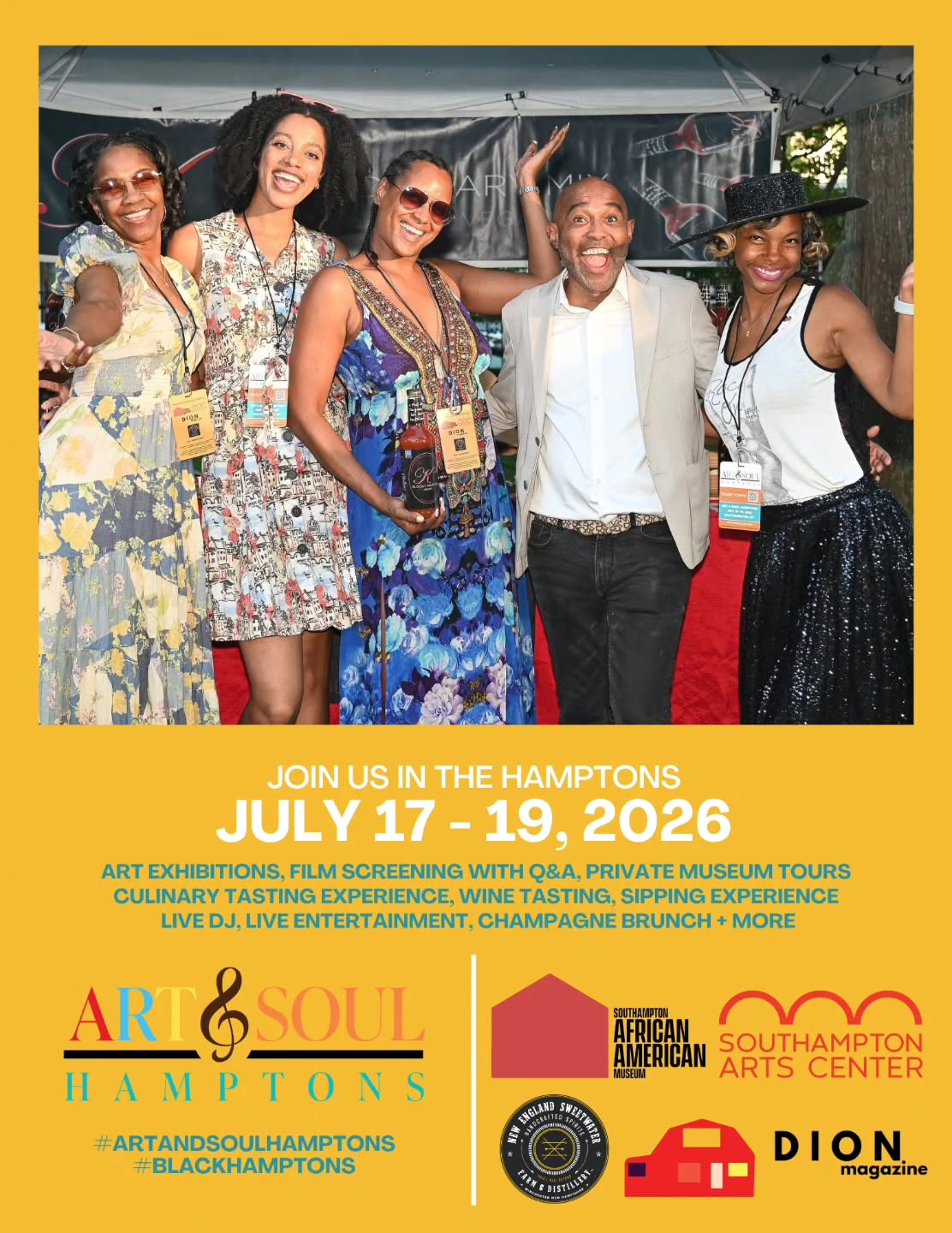 ART & SOUL Hamptons 2026 cultural event featuring art exhibition, live entertainment, and guests at Southampton Arts Center