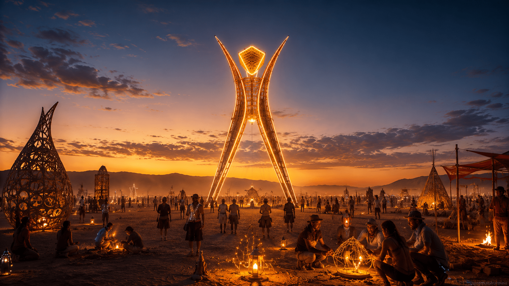 Burning Man marking the 40th anniversary global solstice celebration