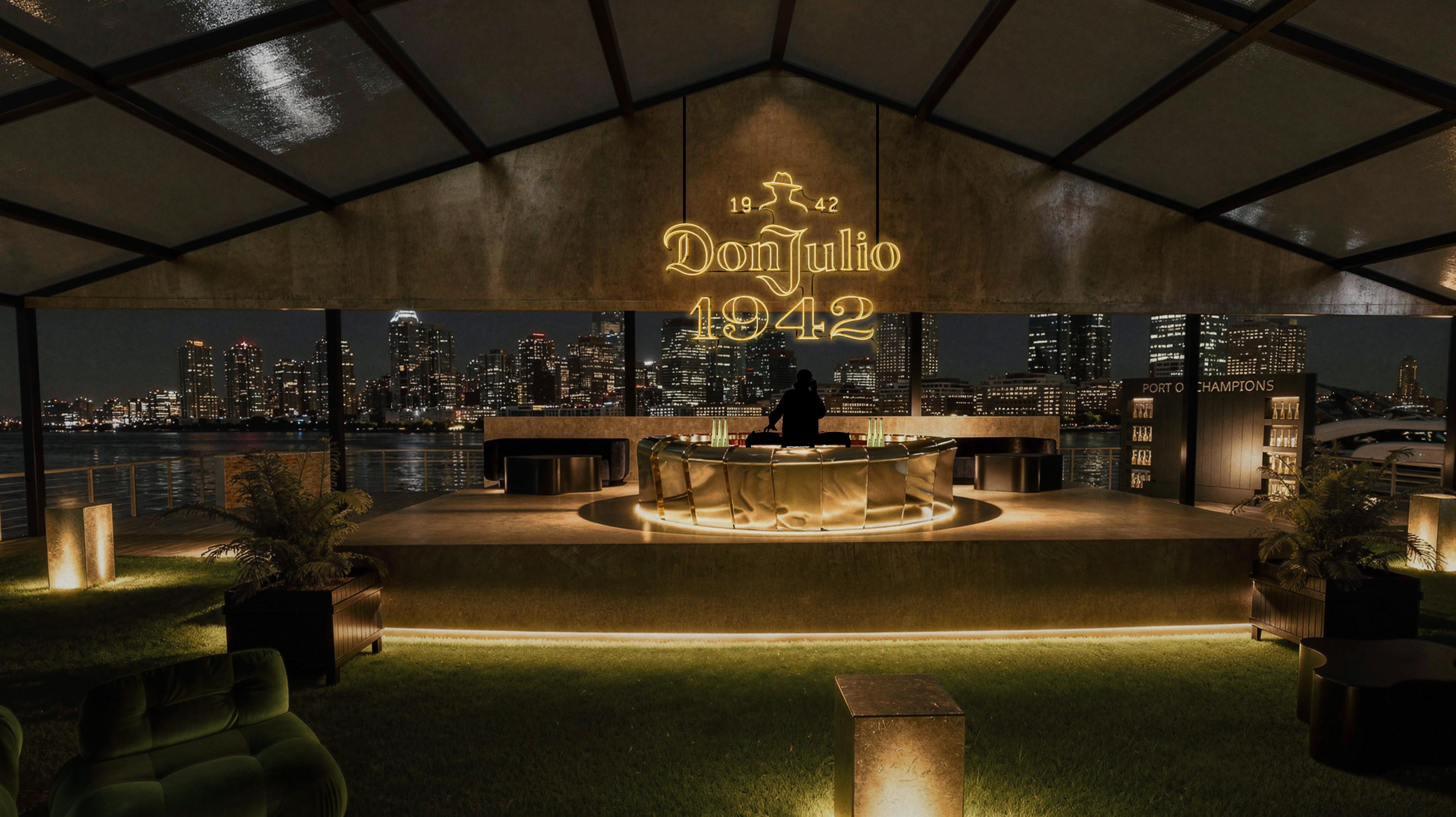Tequila Don Julio 1942 Port of Champions waterfront venue at Chelsea Piers overlooking Manhattan
