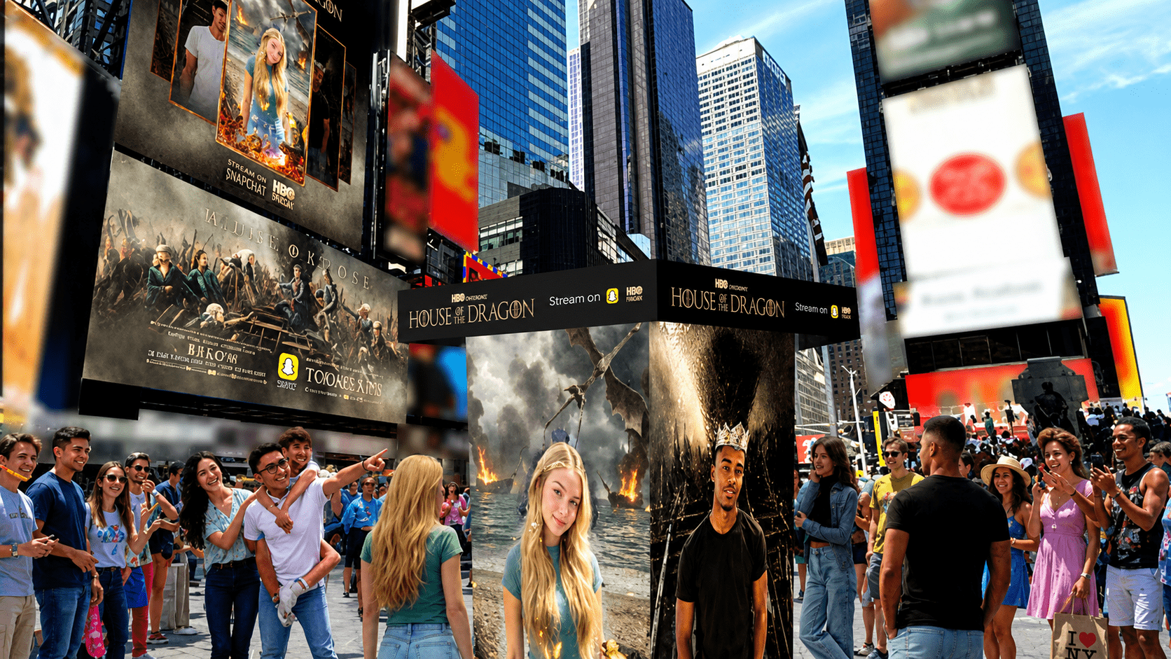 Snapchat and OUTFRONT Media Crowd Created Times Square AR activation for House of the Dragon