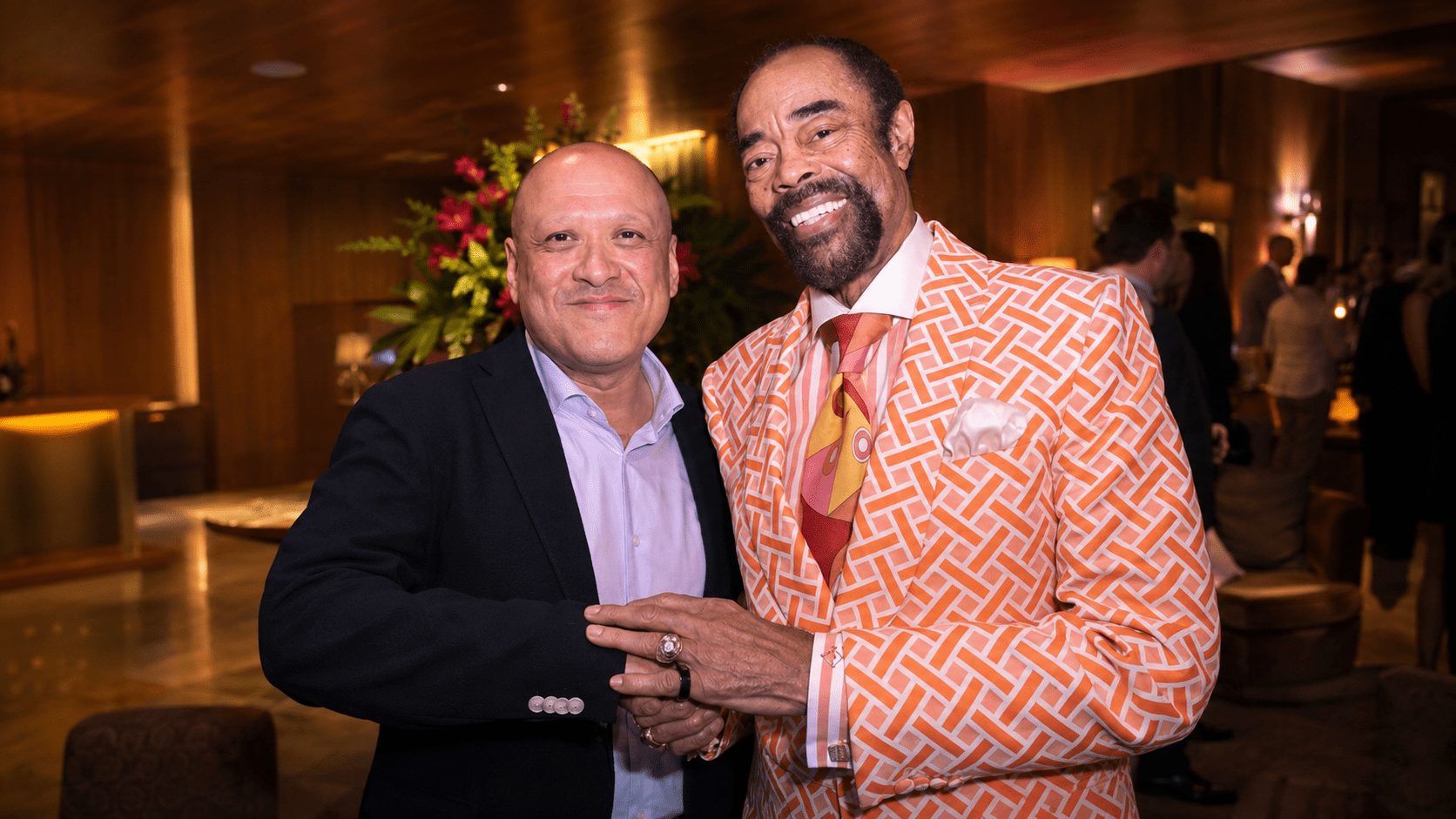 Dr. Silver Kung with Walter Clyde Frazier at the Silver Linings memoir launch event