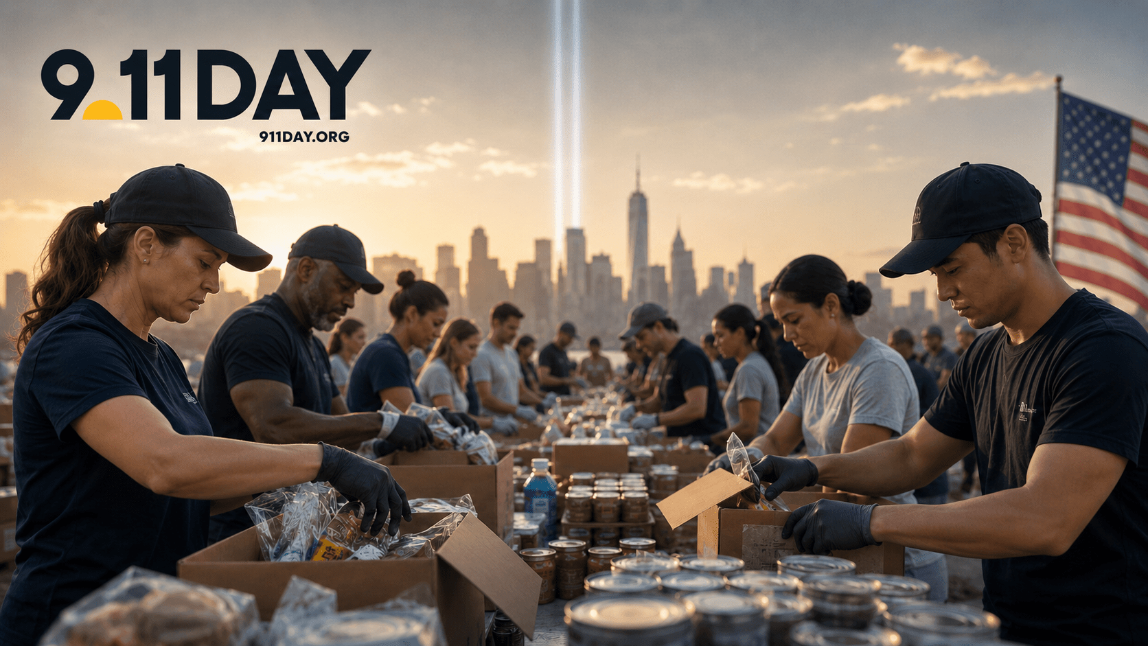 9/11 Day logo representing the 25th anniversary initiative to turn September 11 into America’s Day of Doing Good