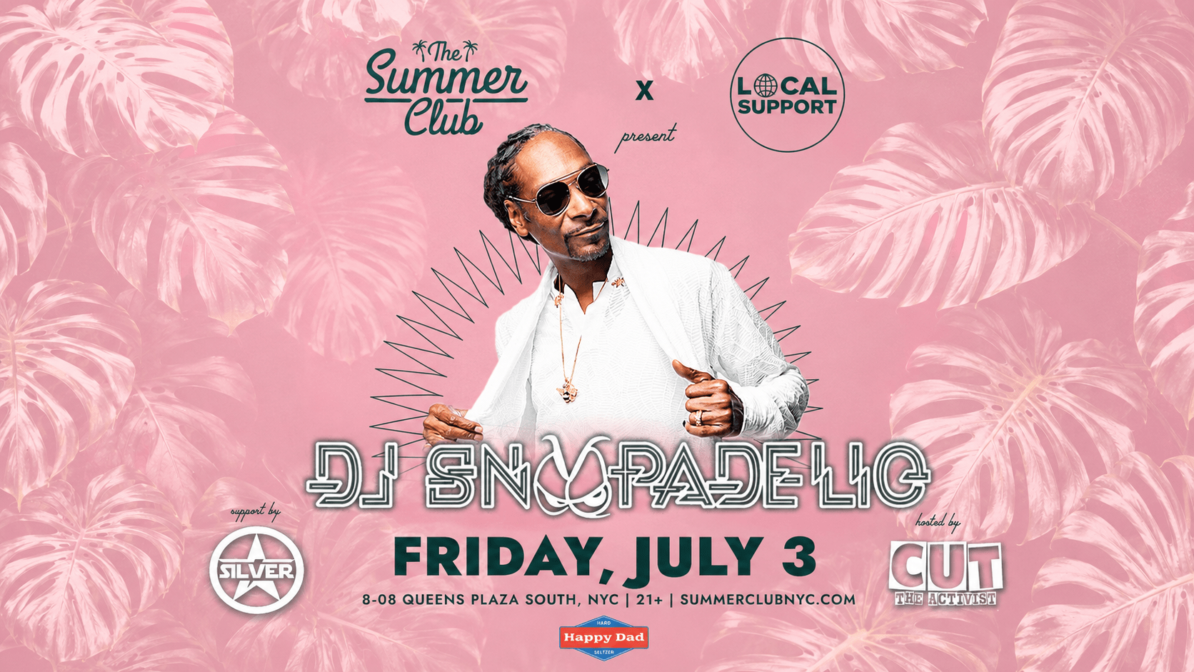 DJ Snoopadelic event flyer for The Summer Club in Queens