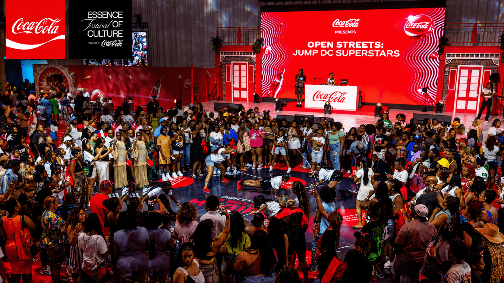 Crowd enjoying Coca-Cola programming at ESSENCE Festival of Culture