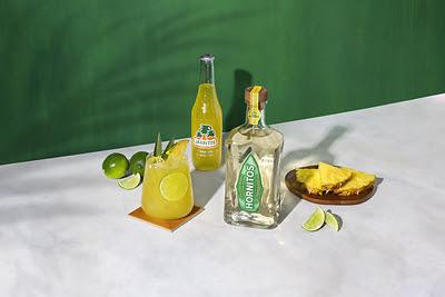 Hornitos Reposado Tequila with Jarritos soda and a citrus tequila cocktail featuring lime and grilled pineapple.