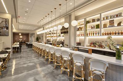 Interior of The Granola Bar flagship at 330 Madison Avenue in Midtown Manhattan near Grand Central