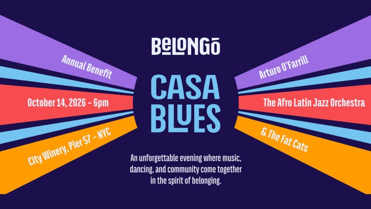 Belongó Casa Blues benefit flyer with Arturo O’Farrill, the Afro Latin Jazz Orchestra and The Fat Cats, Oct. 14, 2026, at City Winery Pier 57