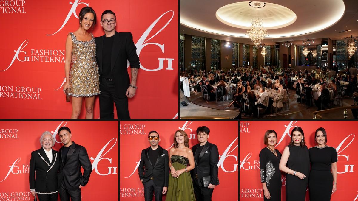 Collage of FGI Night of Stars 2026 guests on the red carpet and the gala dinner under chandeliers at the Rainbow Room